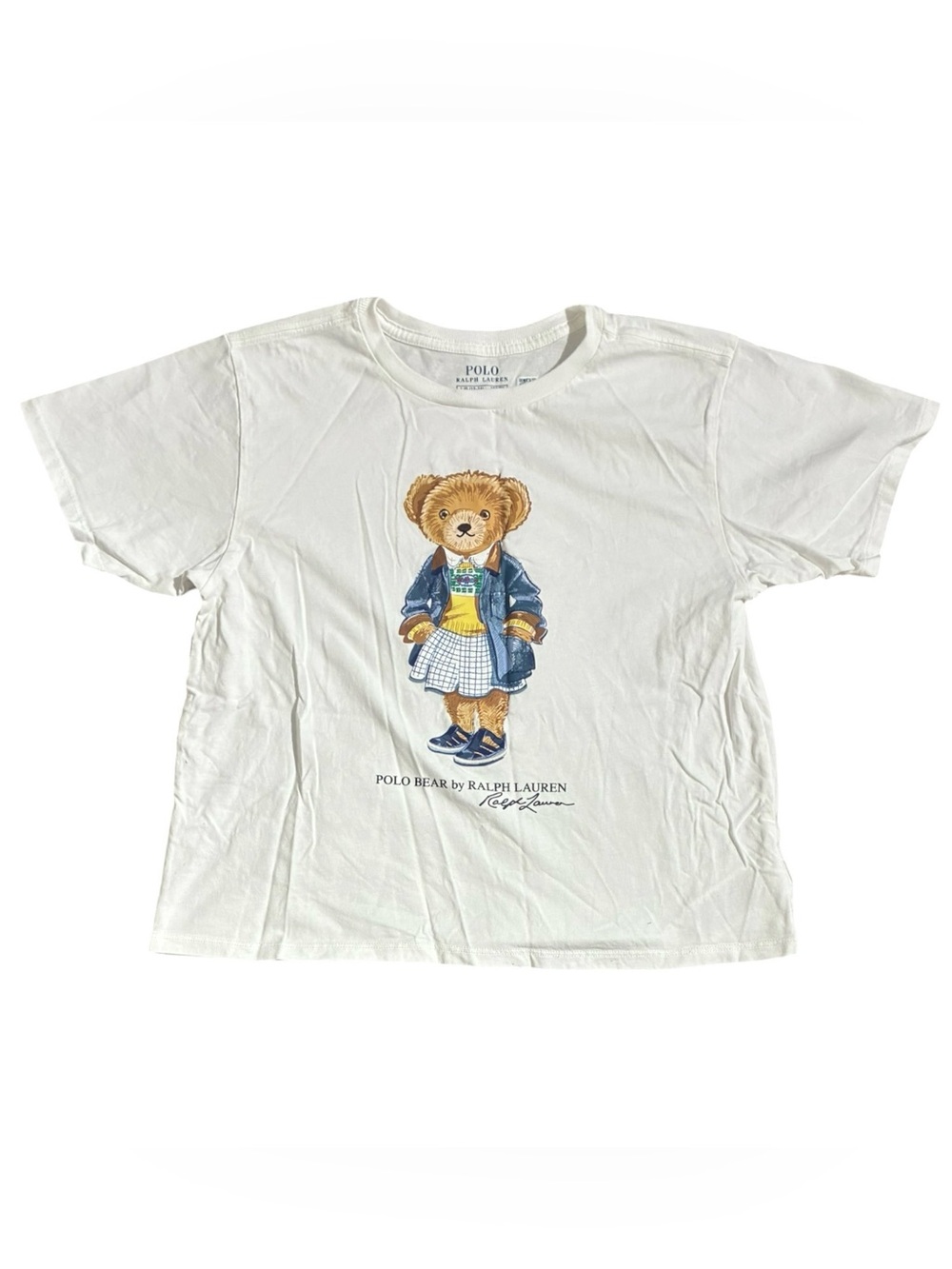 Polo Bear Ralph Lauren Short Sleeve Tee Shirt White